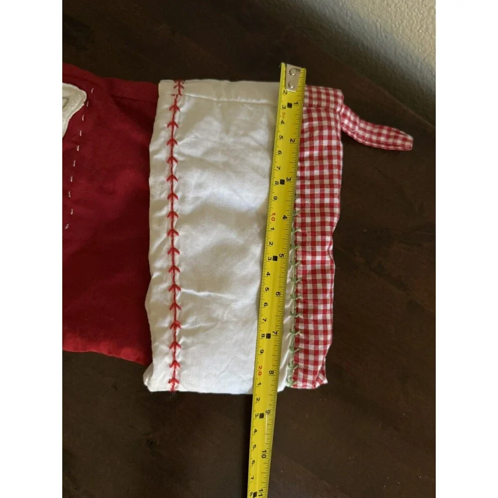 Pottery Barn Kids Quilted Stocking Christmas Holiday Santa Angel Blank 19” EUC